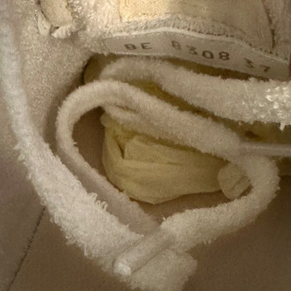 Fendace Fendi Versace Match Suede Sneakers Chunky Skate White Gold Size 37 Women - Picture 15 of 15